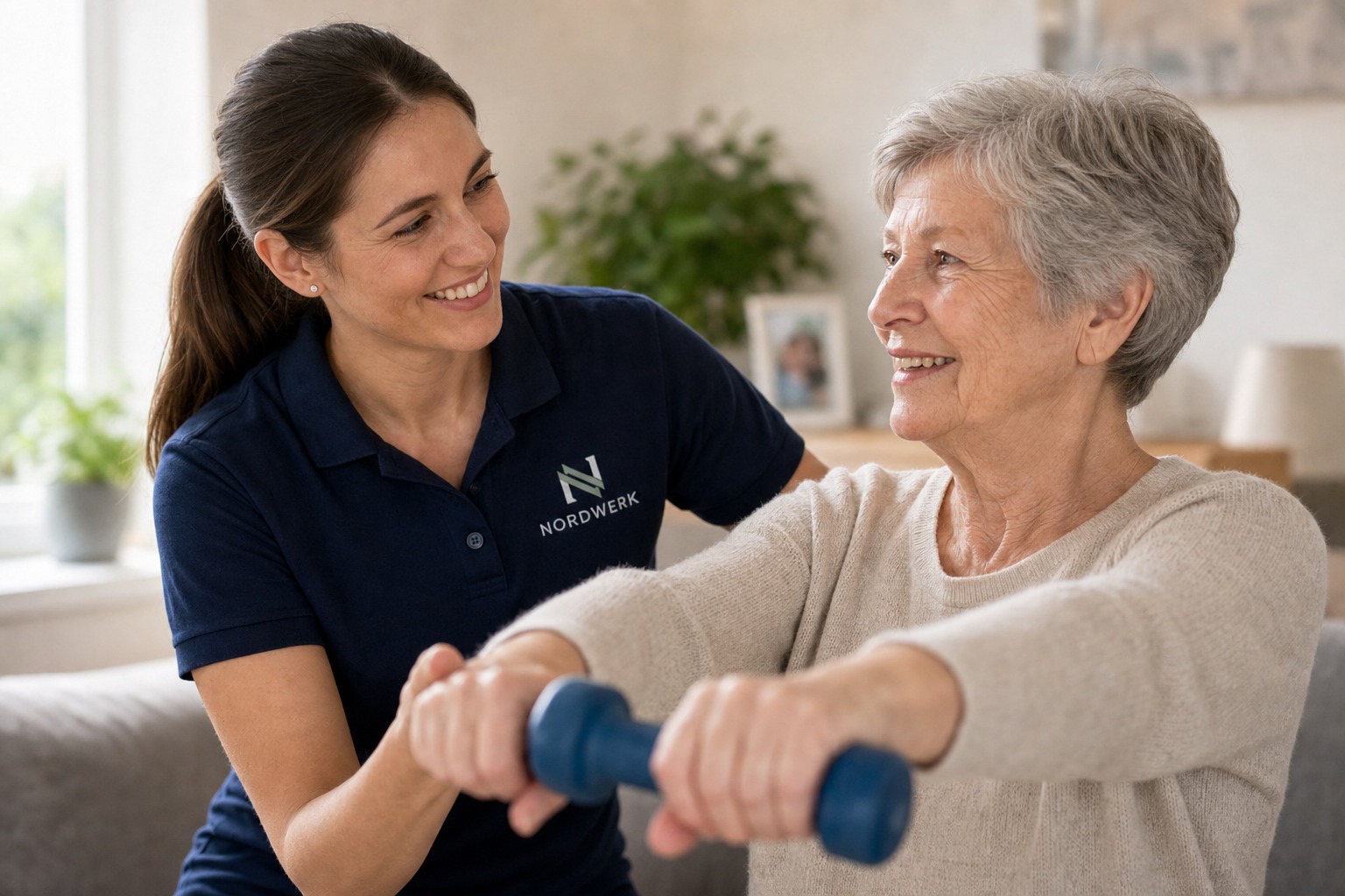 Seniorin zuhause